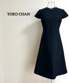 ヨーコチャン ハーフスリーブフレアワンピース　ネイビー　38 YOKO CHAN ハーフスリーブバルーンドレスネイビー38