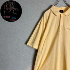 ✮ポロシャツ　黄　NIKE　ワンポイント刺繍　ロゴ刺繍　オーバーサイズ　2XL✮