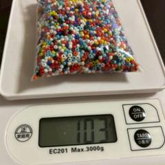 多色ビーズ 100g 透明袋入り　丸小ビーズ