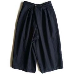 A13189 ブラックコムデギャルソン　ポリ縮絨サルエルクロップドパンツ　S COMME des GARCONS コムデギャルソン コムコム ポリ縮 サイド