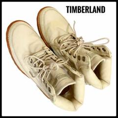 【美品】TIMBERLAND ハイカットシューズ ホワイト 25cm 靴紐あり