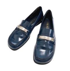PRADA プラダ　エナメルローファー　35 ネイビー PRADA プラダ エナメルローファー 35 ネイビー