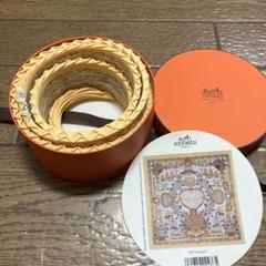 エルメス　カレプリセ　プリーツスカーフ　未使用保管品‼️「デコパージュ」柄