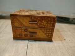 箱根寄木細工❤3段引き出し収納ボックス　伝統工芸品　昭和レトロ　即購入可能 箱根寄木細工❤3段引き出し収納ボックス 伝統工芸品 昭和レトロ