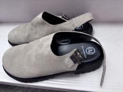 GU × UNDERCOVER レザークロッグサンダル 27 ベージュ　スエード