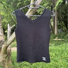 ◆正規品◆CHANEL◆ココマーク◆カメリア◆タンクトップ◆36◆ヴィンテージ◆ シャネル ココマーク カメリア ウール タンクトップ 34