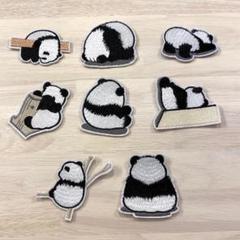 8枚セット❤️ぱんだ アップリケ 刺繍 アイロン パンダ かわいい 動物園