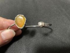 bijumam シルバー925 ウェーブ型 バングル　ブレスレット　ビジュマム Silver925 2stone bangle – Biju mam