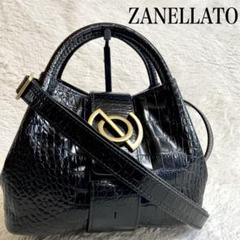 ザネラートZANELLATO 2wayショルダーポスティーナ クロコ型押し ZANELLATO - ザネラートZANELLATO 2wayショルダーポスティーナ