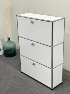 USMハラー■キャビネット　1列3段　奥行きスリム　２扉のみ鍵付き　オフィス 楽天市場】USMハラー ユニット 2列3段 オープン W1523 D373