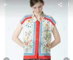 allureville - ルルウィルビー　定価28,600 トリコロールスカーフブラウス　ボタニカル花柄 m39244579733_1.jpg?1713281134