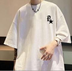 ロゴプリント オーバーサイズTシャツ ホワイト　白　L