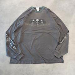 ハーレーダビッドソン ロンT Tシャツ 袖ロゴ 00s USA製 3XL グレー
