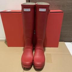 RUNRUN　HUNTER 赤 長靴 バックル付き  UK6 RUNRUN様専用 HUNTER 赤 長靴 バックル付き UK6 - メルカリ