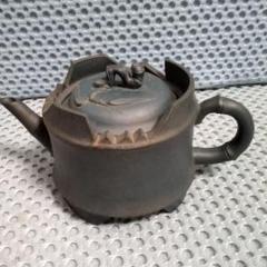 急須。骨董急須(中国？) 。 red-clay-pine-bark-teapot-a1.