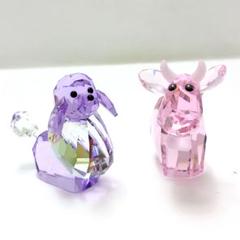 季節のおすすめ商品 Y2435-16 スワロフスキー 牛 プードル 置物 2点セット - メルカリ 工芸品