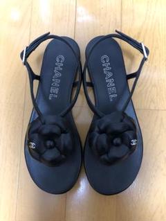 お値下げ❤️CHANEL カメリアサンダル CHANEL(シャネル) カメリア トング サンダル ピンク×ネイビー