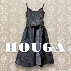 幾何学模様のブラックドレス【HOUGA】 幾何学模様のブラックドレス【HOUGA】 - メルカリ