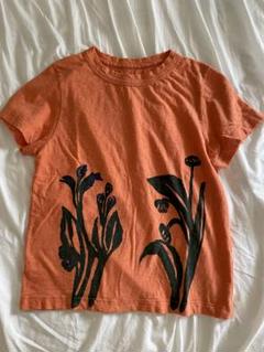 お*ン様 45R 花柄でFORTYFIVEのプリント　ラベンダー色Tシャツ　サイ 45R 花柄でFORTYFIVEのプリント ラベンダー色Tシャツ サイズL