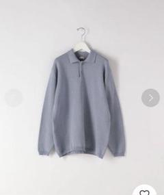 C/W SLIP LONG SLEEVE POLOSHIRT-LOOSE ポロ