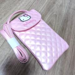 ハローキティ スマホショルダーバッグ ピンク キルティング