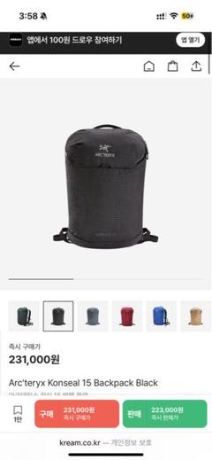 Arc'teryx Konseal 15 Backpack ブラック