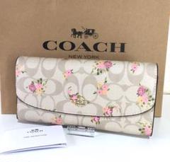【新品】コーチ 財布 COACH シグネチャー 長財布 花柄