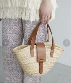 Caterina Bertini カゴバッグ　スクエア　完売品　極美品❣️ セール】 Caterina bertini ボーダーカゴバッグ M （かごバッグ