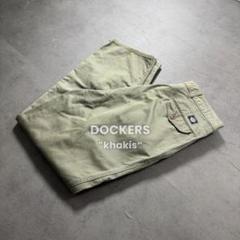 DOCKERS 90s ドッカーズ ツータック カーキ古着チノパンツW34L30