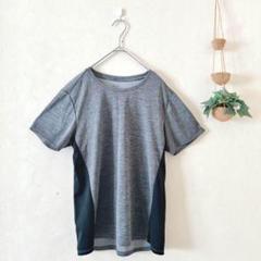 ☆スポージアム ラウンドネックTシャツ L グレー/ブラック スポーツ 運動