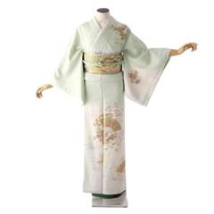 【値下げ】振袖　身丈172 身幅広め 振袖 レンタル フルセット 青 ブルー 柄少なめ シンプル 大人っ