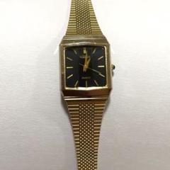 CREDOR クォーツ 時計 ブラックダイヤル メッシュバンド Credor Seiko 8J81-6B00 18KT Bezel Gold Coin Dial