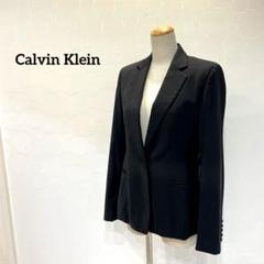 Calvin Klein カルバンクライン テーラードジャケット 黒 M ウール