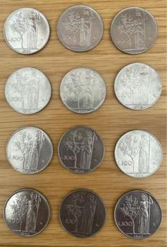 3466【イタリア】100リラ　硬貨　コイン　古銭　100枚セット 2025年最新】イタリアコイン 100リラの人気アイテム - メルカリ