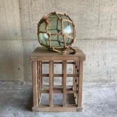 ガラス玉 浮き玉 瓶玉 ラムネ色 網付き 縄 ランプシェード 花器 置物 レトロ ガラス玉 浮き玉 瓶玉 ラムネ色 網付き 縄 ランプシェード 花器