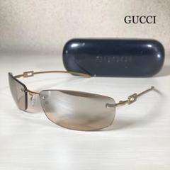 美品✨ GUCCI サングラス Gロゴ ライトストーン スクエア