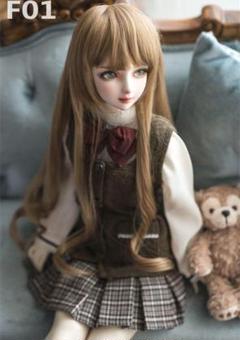 WY84 BJD 1/3 人形 ドール ウィッグ カツラ 耐熱 ハンドメイド