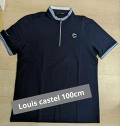 【新品】 LOUIS CASTEL ルイカステル 総犬柄 ポロシャツ ウェア LOUIS CASTEL】ルイスカステル 半袖ゴルフポロシャツ M 白地×赤