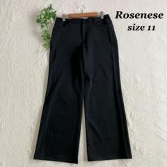 Rosenese✨ローズネーゼ（11）スラックスパンツ ブラック ワイドパンツ