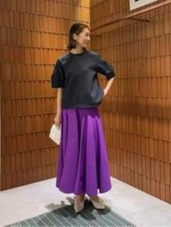 トゥモローランド 23SS ポワンピケ クルーネックブラウス ネイビー トゥモローランド 23SS ポワンピケ クルーネックブラウス ネイビー