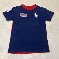 ラルフローレン　Tシャツ　紺色　ネイビー　赤　国旗　アメリカ