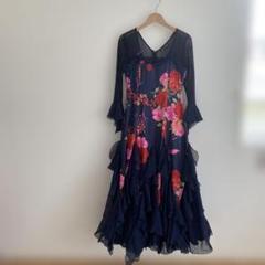 フラメンコ衣装】prima boutique ワンピース 花柄×シースルー
