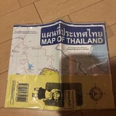 現地で購入した　タイ地図 MAP OF THAILAND 5x8cm 未開封