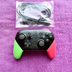 プロコン 任天堂 スイッチ 純正 スプラトゥーン2 S1z-9 【未使用に近い】