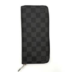 【美品】ルイヴィトン ダミエ・グラフィットジッピーウォレットヴェルティカル