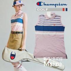Ｍ■新品 Champion(チャンピオン)ゴルフ ノースリーブ ポロシャツ