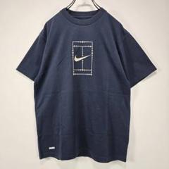 NIKE　y2k　Tシャツ　S　テニス　ビッグロゴ　ネイビー　人気　希少　古着
