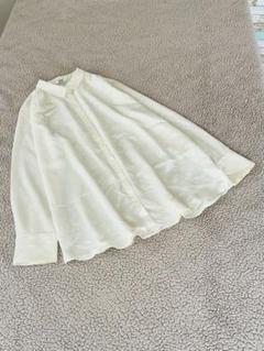 ✺UNIQLO✺レディースシャツ 長袖 ブラウス クリーム 【M】 通勤 通学