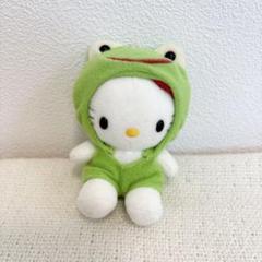 サンリオ　 ハローキティ 変身カエル　マスコット ぬいぐるみ キーホルダー サンリオ - ハローキティ 変身ぬいぐるみカエル マスコットの