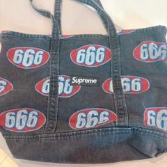 supreme 17ss 666 デニムトートバッグ
